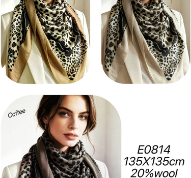 Leopard Square Scarf