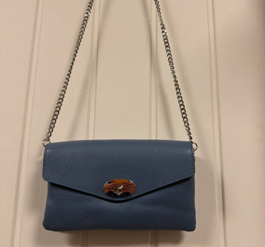 Leather Two Compartments Crossbody with Twistlock