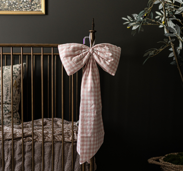 Pink Gingham Fabric Bows