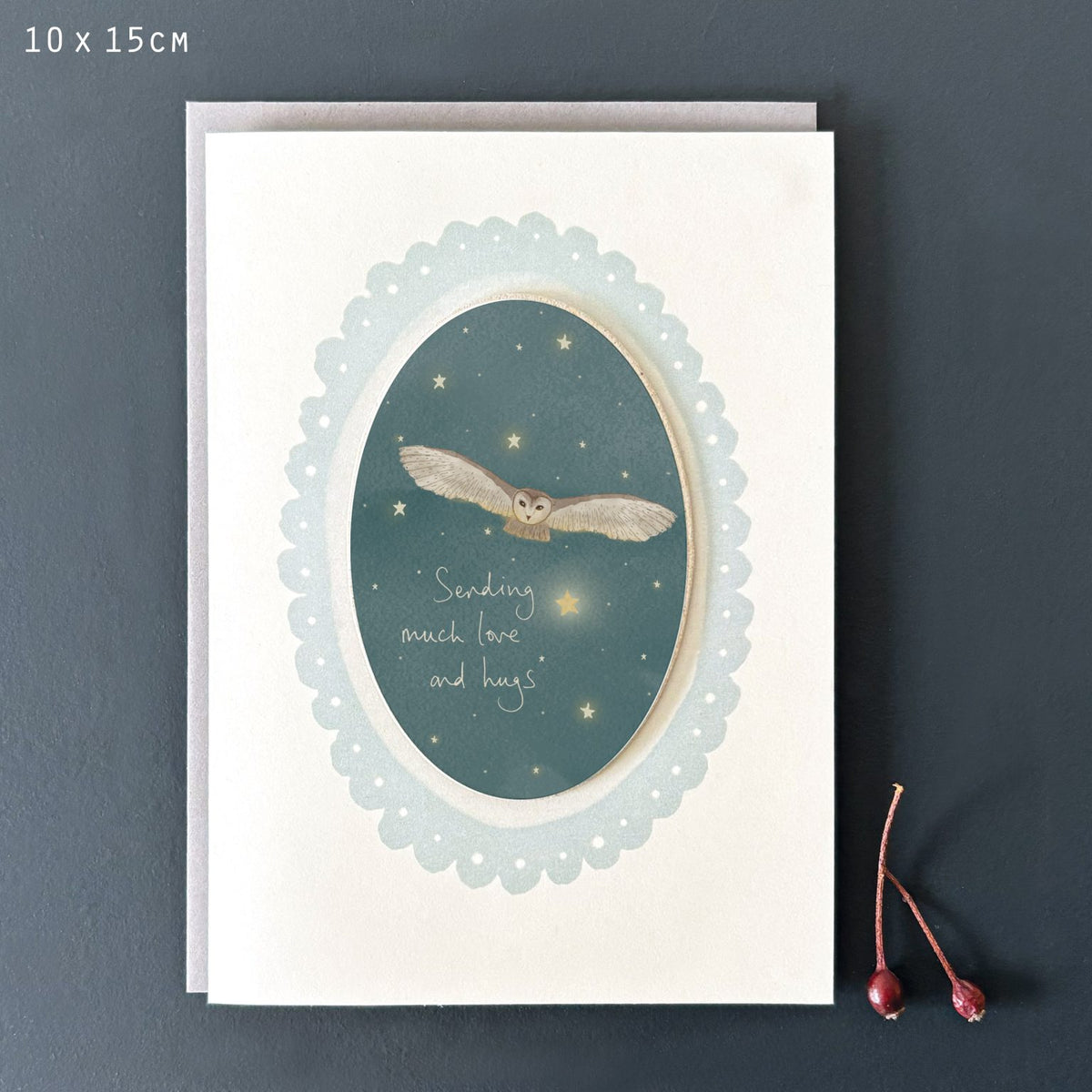 Starry night card-Sending love & hugs