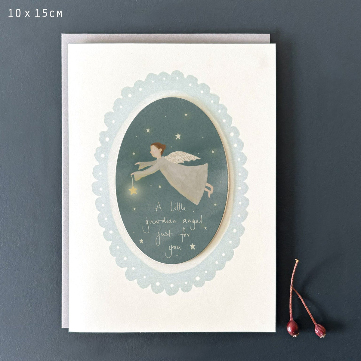 Starry night card-Guardian angel