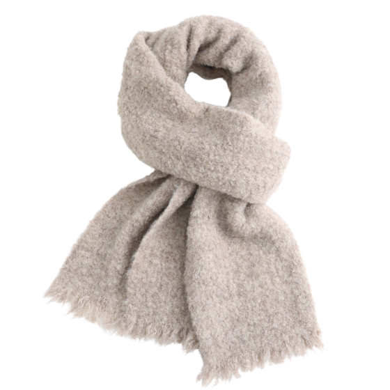 Plain Teddy Wool Scarf cream