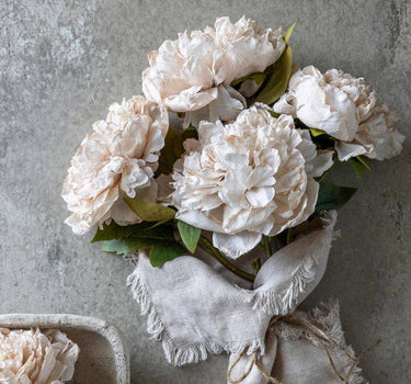 Peony Evening Dew Artificial Flower Stem