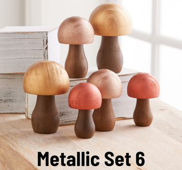 Mushroom Custom-Colored Wood Sets, Trending Design, Gifts