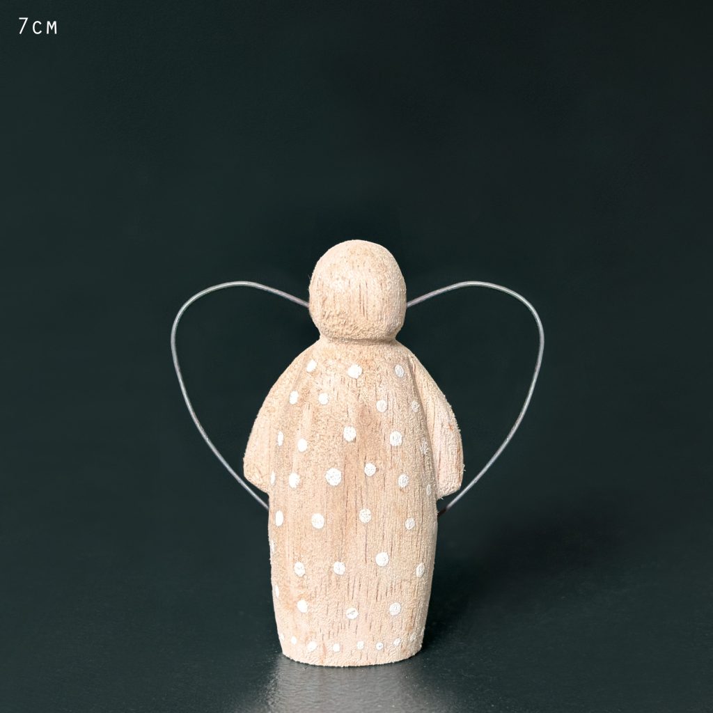 Wooden angel-Medium dotty