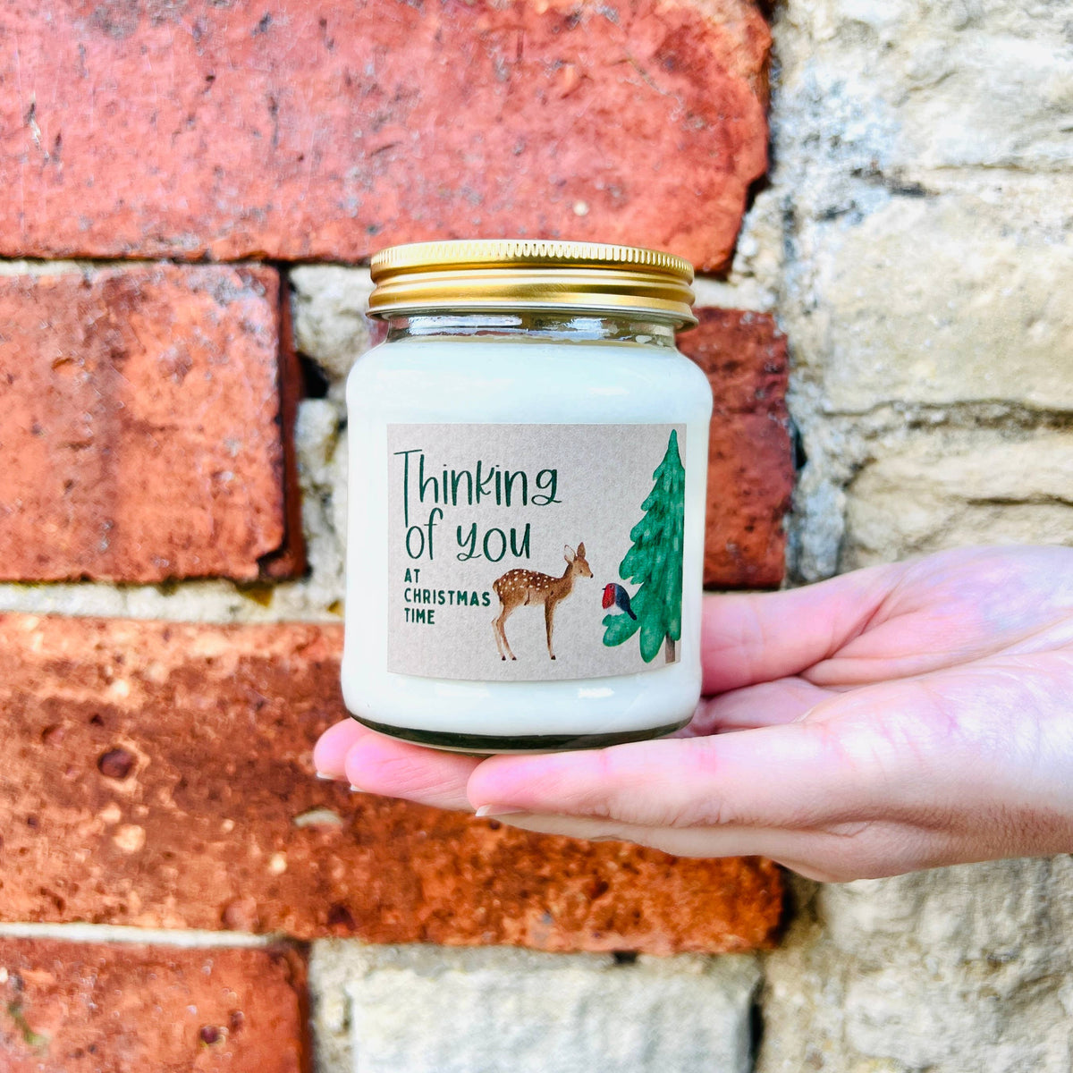 Christmas soy scented candle - Thinking of you