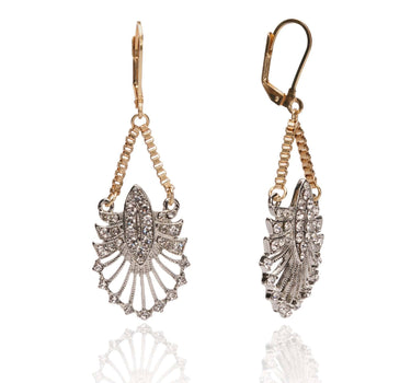 1920 Earrings: Vintage Style 1920s Crystal Drop Earrings