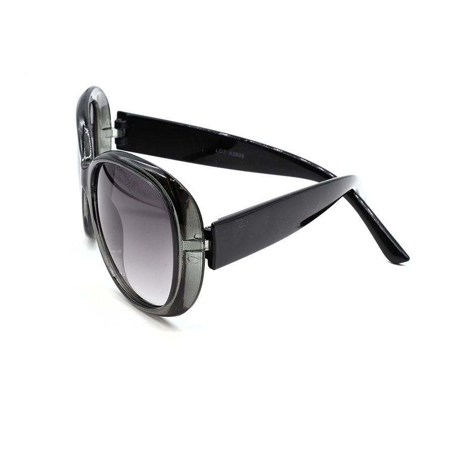 Recycled polycarbonate smoky grey large frame sunglasses