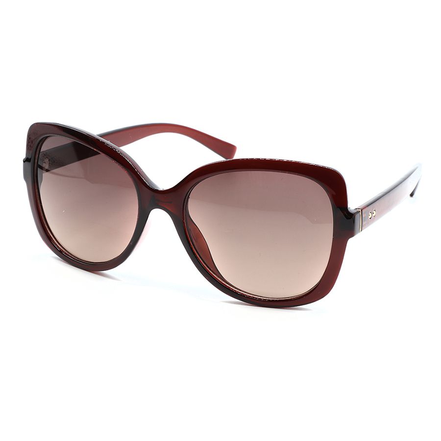 Recycled burgundy large frame sunglasses