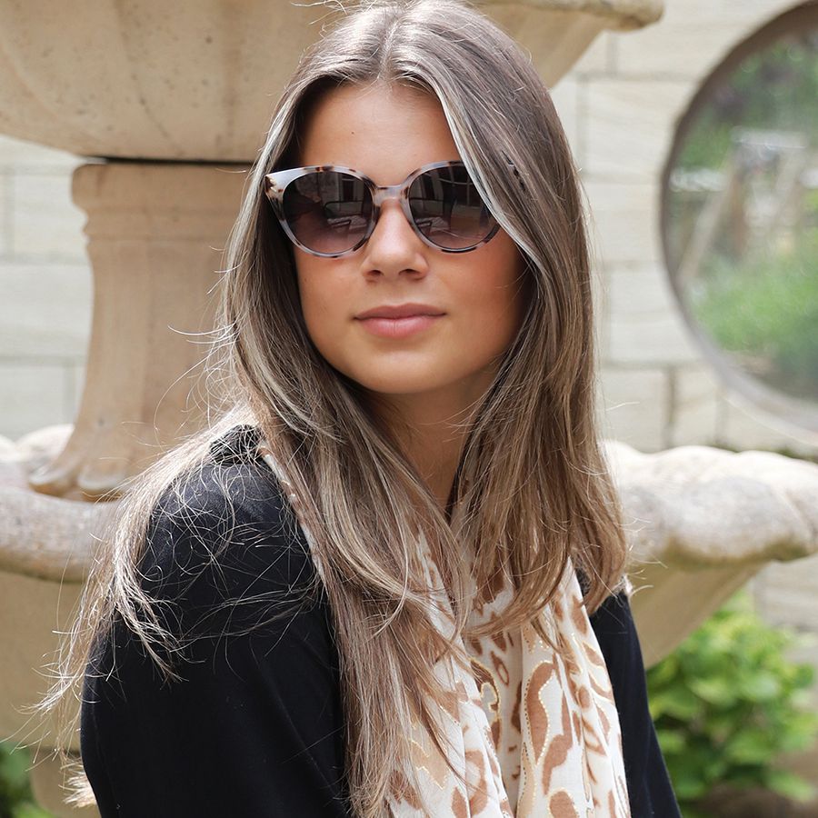 Recycled tortoiseshell sunglasses in grey and taupe