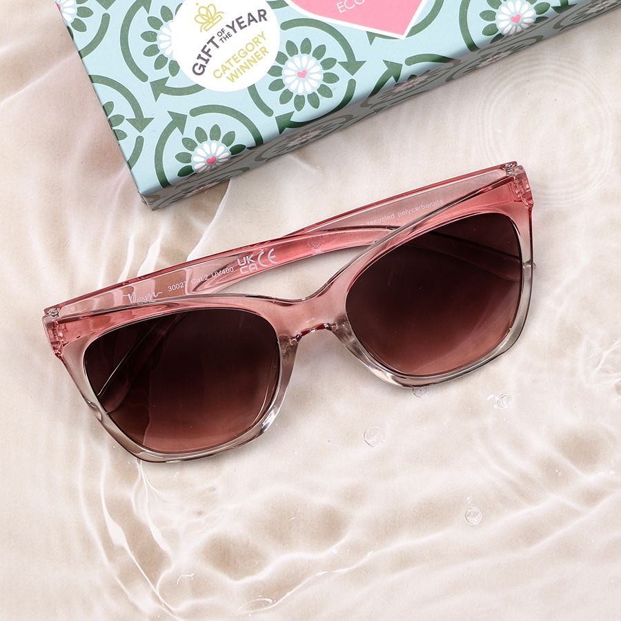 Recycled ombre sunglasses in pink