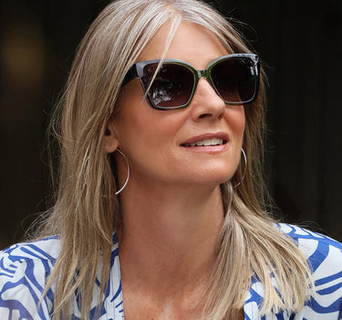 Green ombre frame recycled sunglasses
