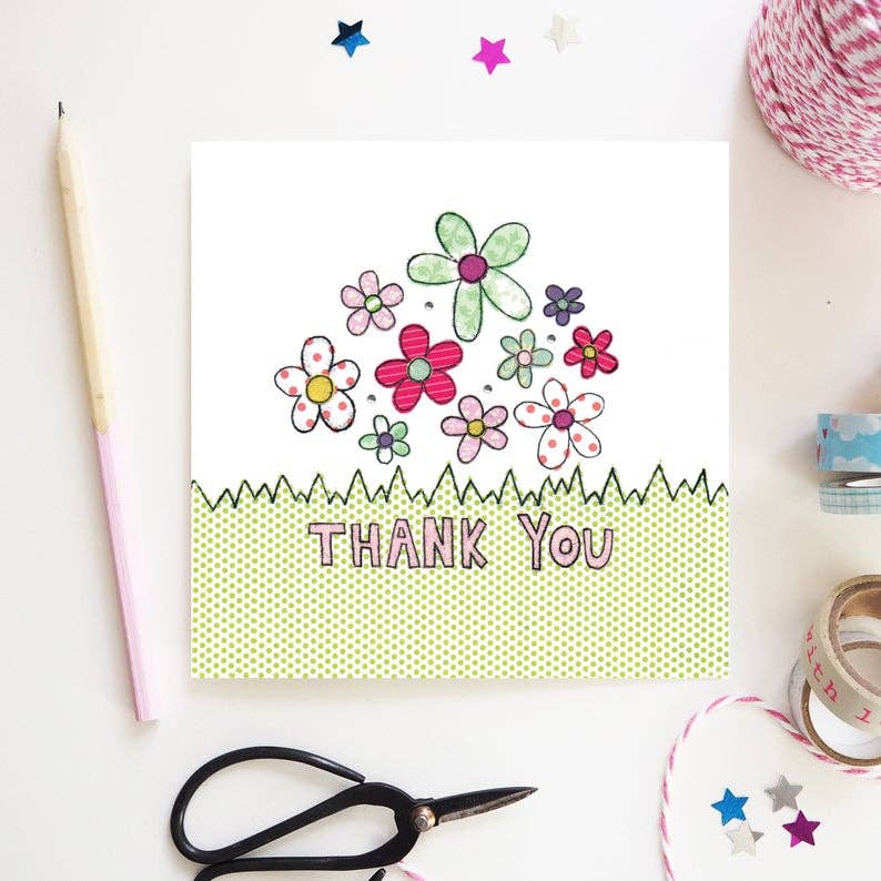 Thank You Flowers Greeting Card