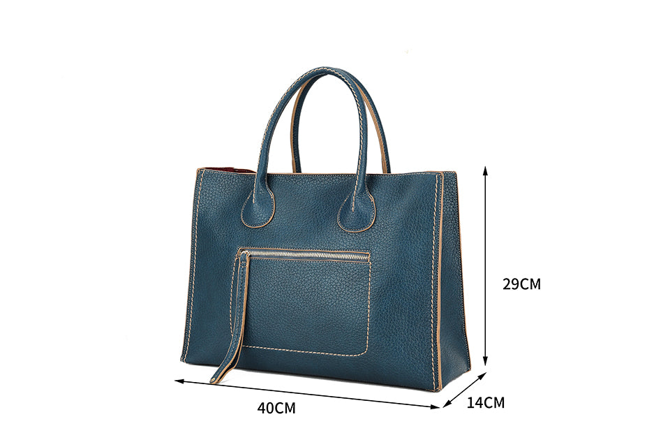 Tote bag with zipped front