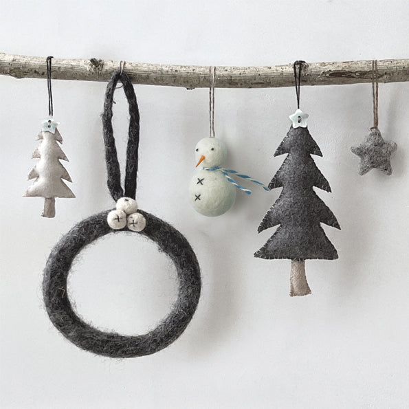 Felt hanging snowman-Round