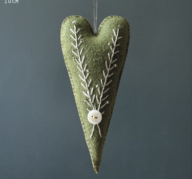 Embroidered long heart