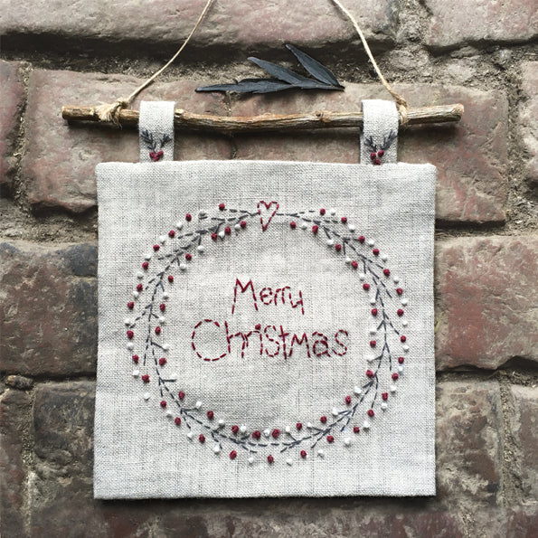 Xmas embroidered pic-Wreath