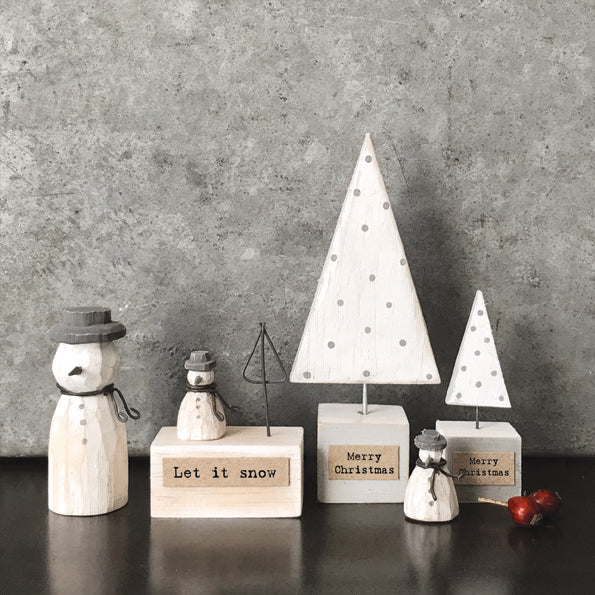 Wooden snowman-Small