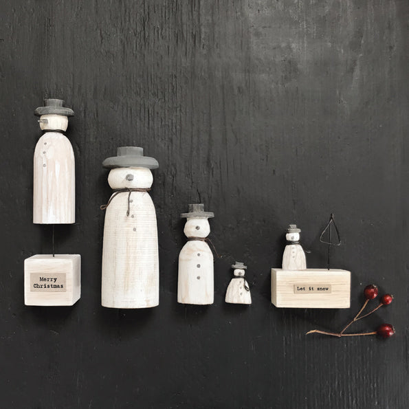 Wooden snowman-Small