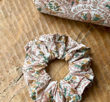 Block Print Scrunchies