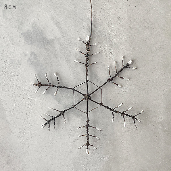 Rusty wire snowflake-Medium