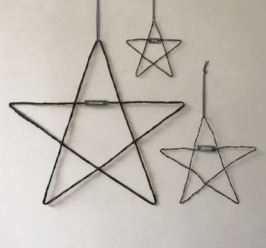 Metal hanging star-Wish/ Sml