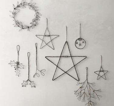 Metal hanging star-Wish/ Sml