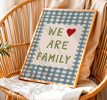 WE ARE FAMILY GINGHAM PRINT - 5 colour options