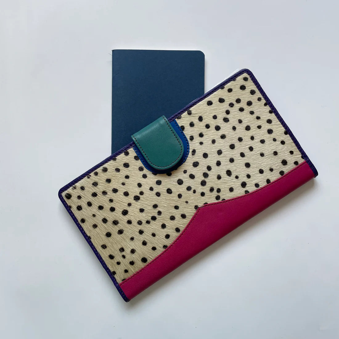 Eve organiser teal with pink spot