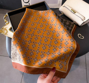 Silk Square Scarf With Print