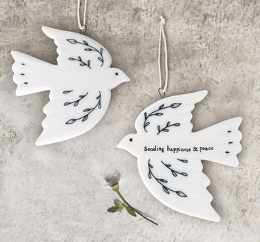 Porcelain dove-Sending happiness & peace