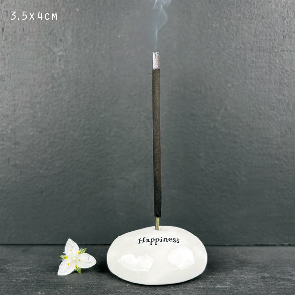 Pebble incense holder-Happiness