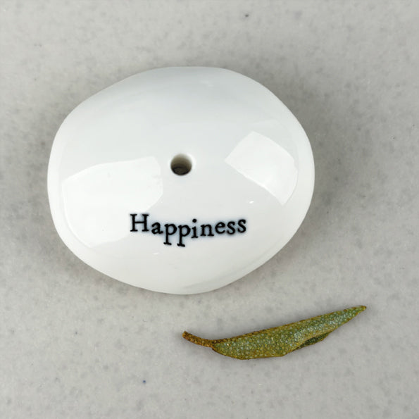 Pebble incense holder-Happiness