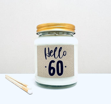 60 Milestone birthday age handmade soy scented candle