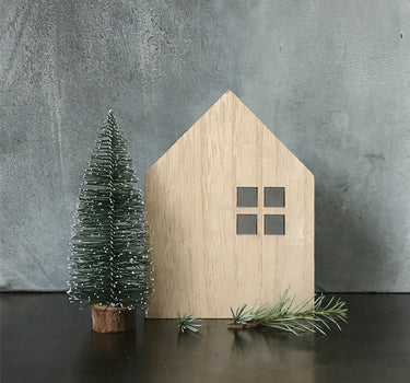Wood town house-Large natural