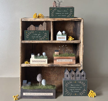 Wooden block-Home is where memories