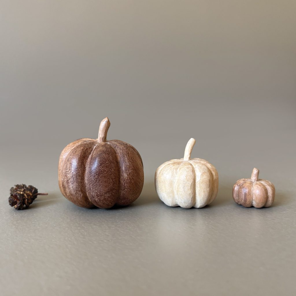 Wooden pumpkin-Large