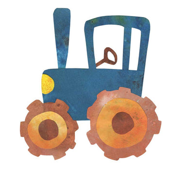Little farmer birthday card, boy birthday, tractors, BLUE