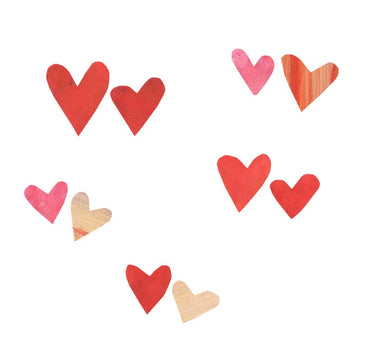 Engagement card, hearts