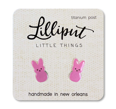 Marshmallow Easter Bunny Earrings // Easter Earrings