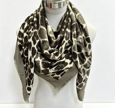 Trendy leopard square scarf