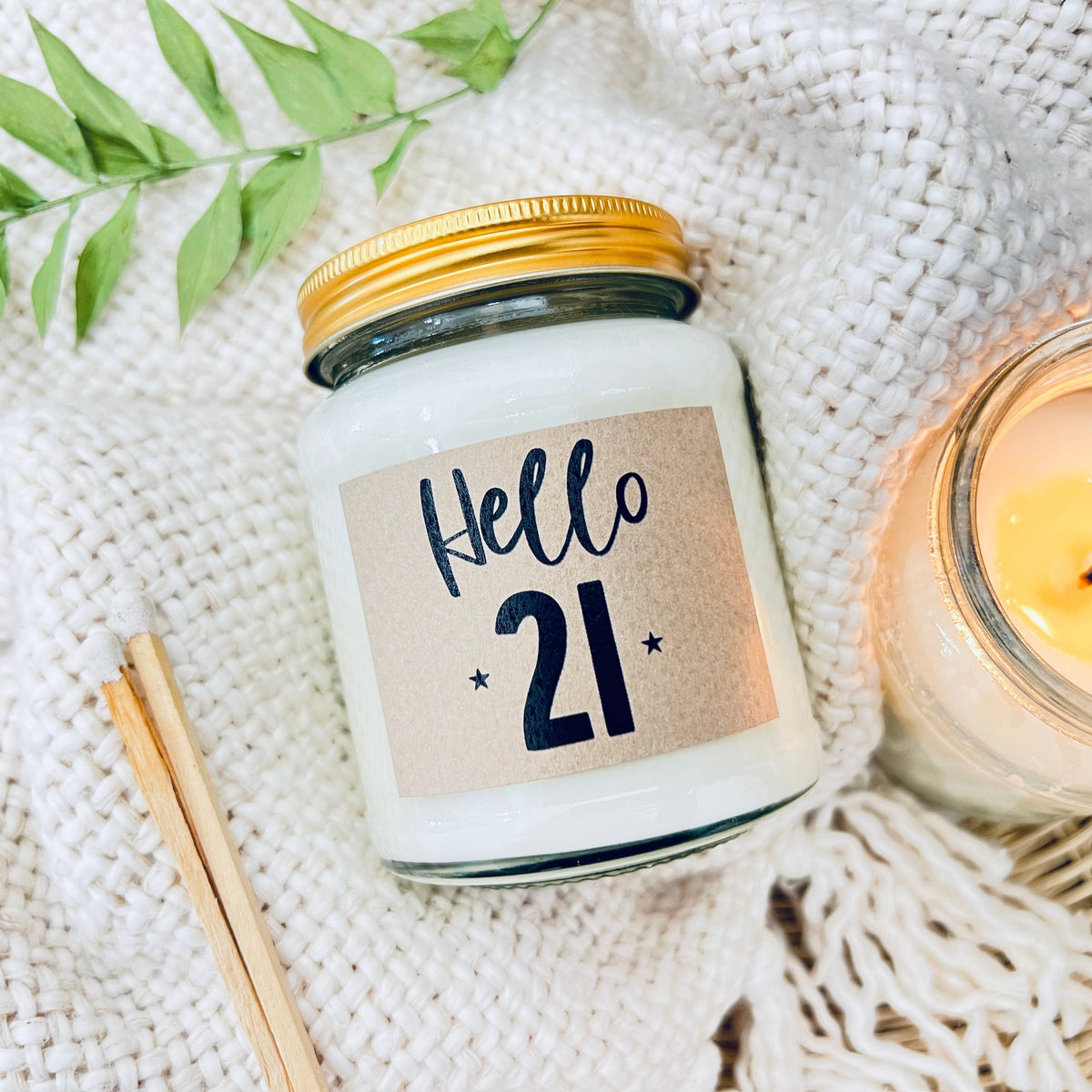 21 Milestone birthday age handmade soy scented candle