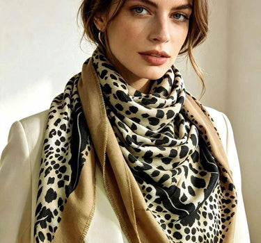 Leopard Square Scarf