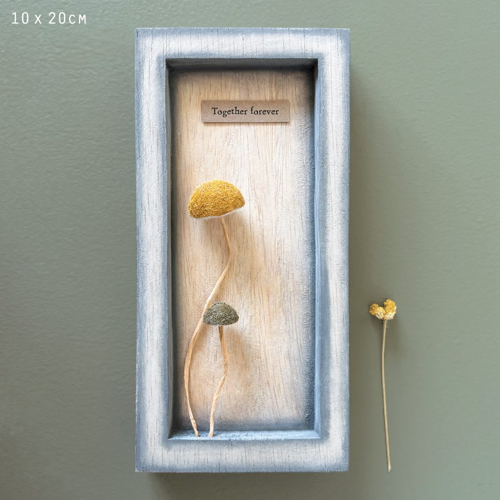 Lg box frame-Mushrooms Together forever