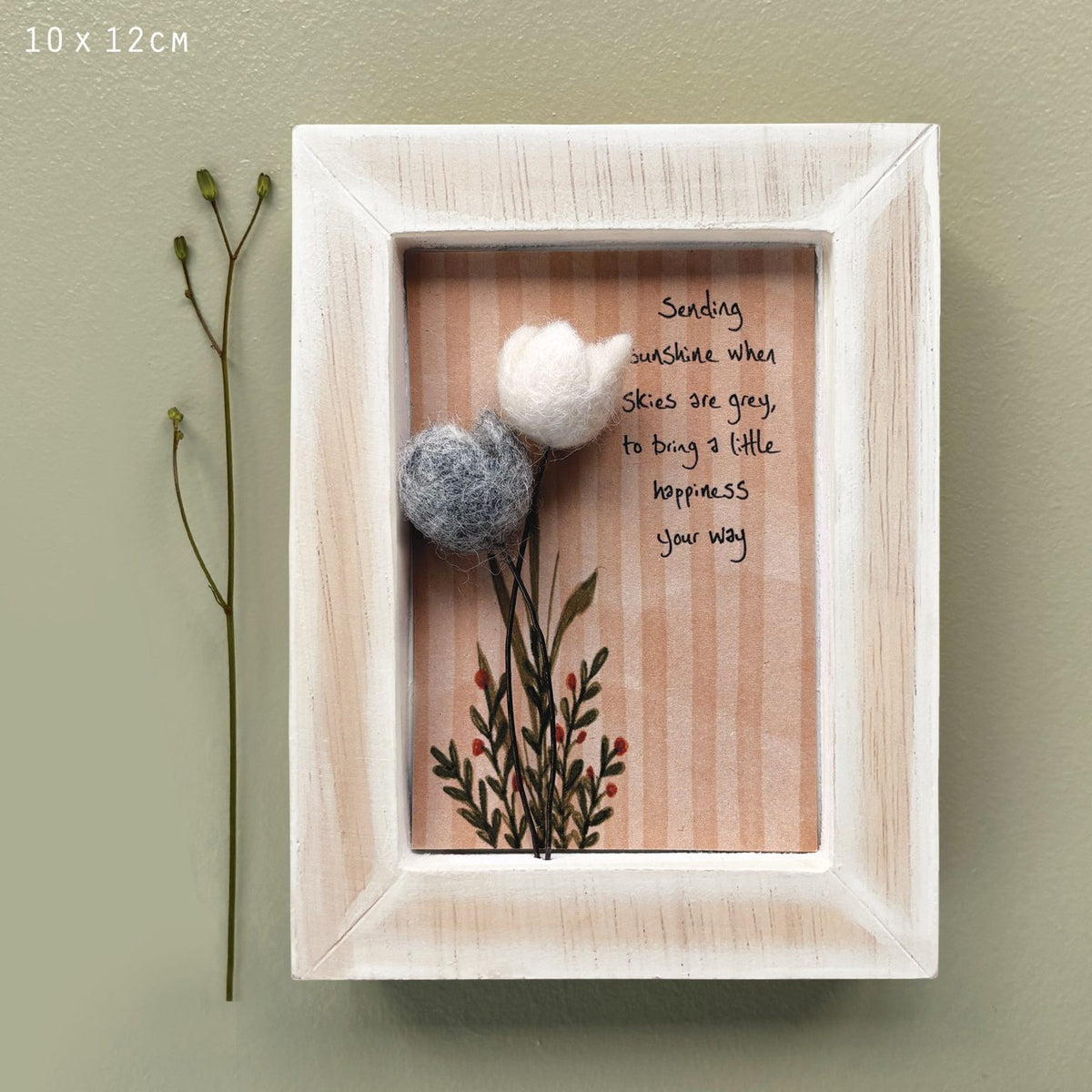 Box frame-Felt flowers/Sending sunshine
