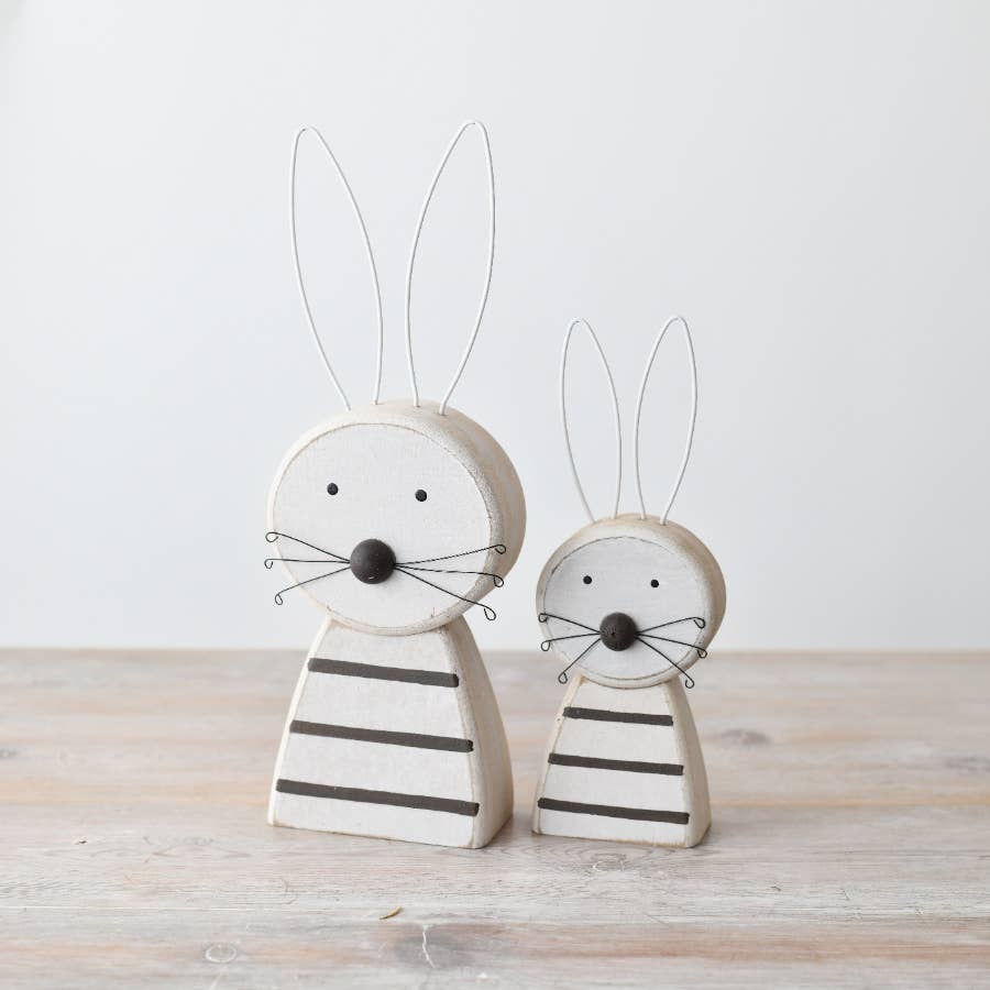 Large Wooden Rabbit Deco, 27cm