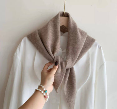 Plain knit triangle scarf