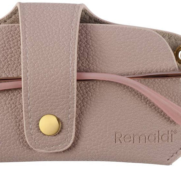 Eyefold Slim Wrap Glasses Case Blush Gold with detachable bag chain