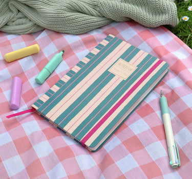 Journal Notebook – Candy Stripes A5 Design