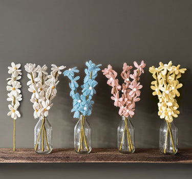 Felt branch-Pale yellow daisies